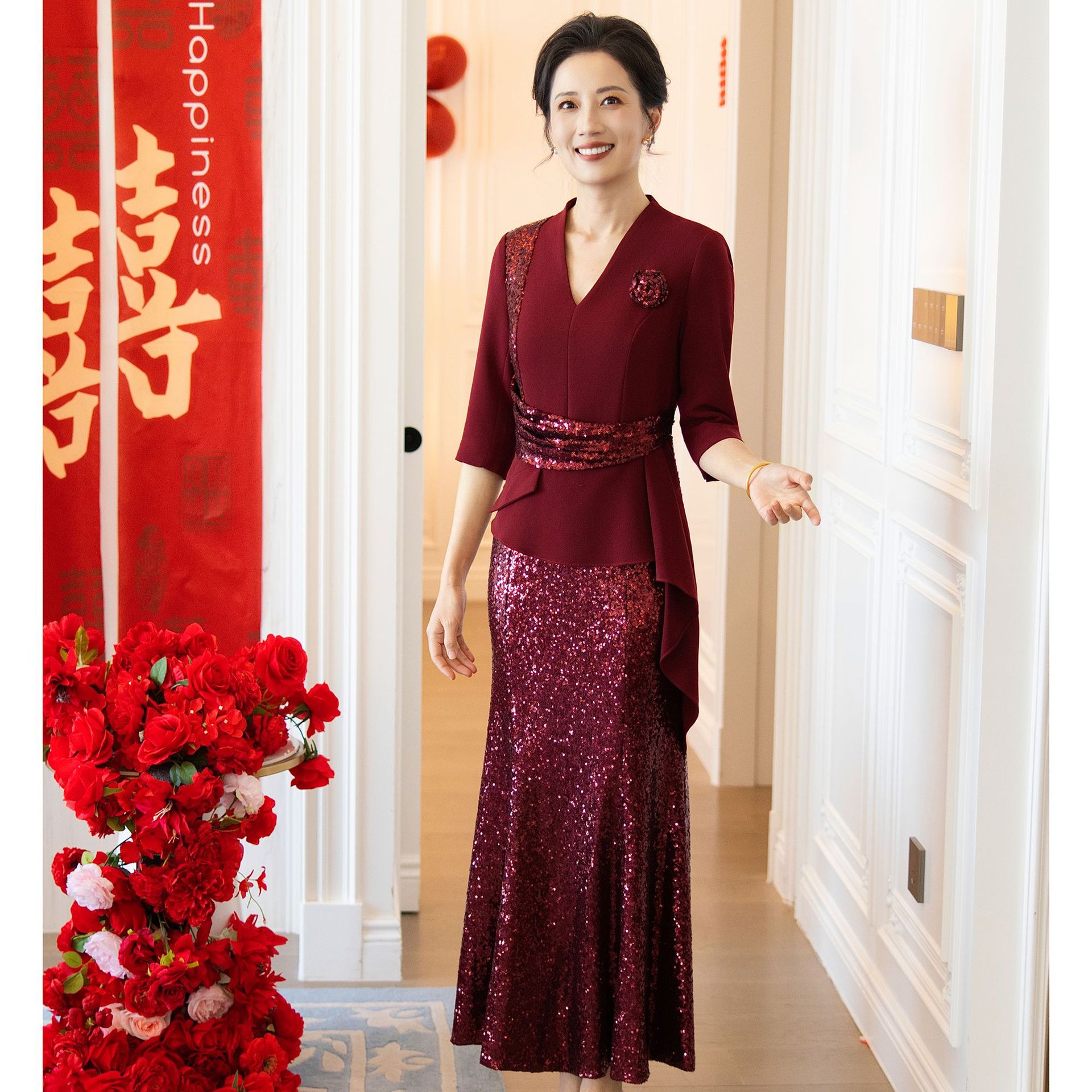 Zhili Mother-in-law Cheongsam 2026 New Model For Young Mothers, Wedding Banquet Outfit, Light Luxury Design, Slimming_ecoleips.com