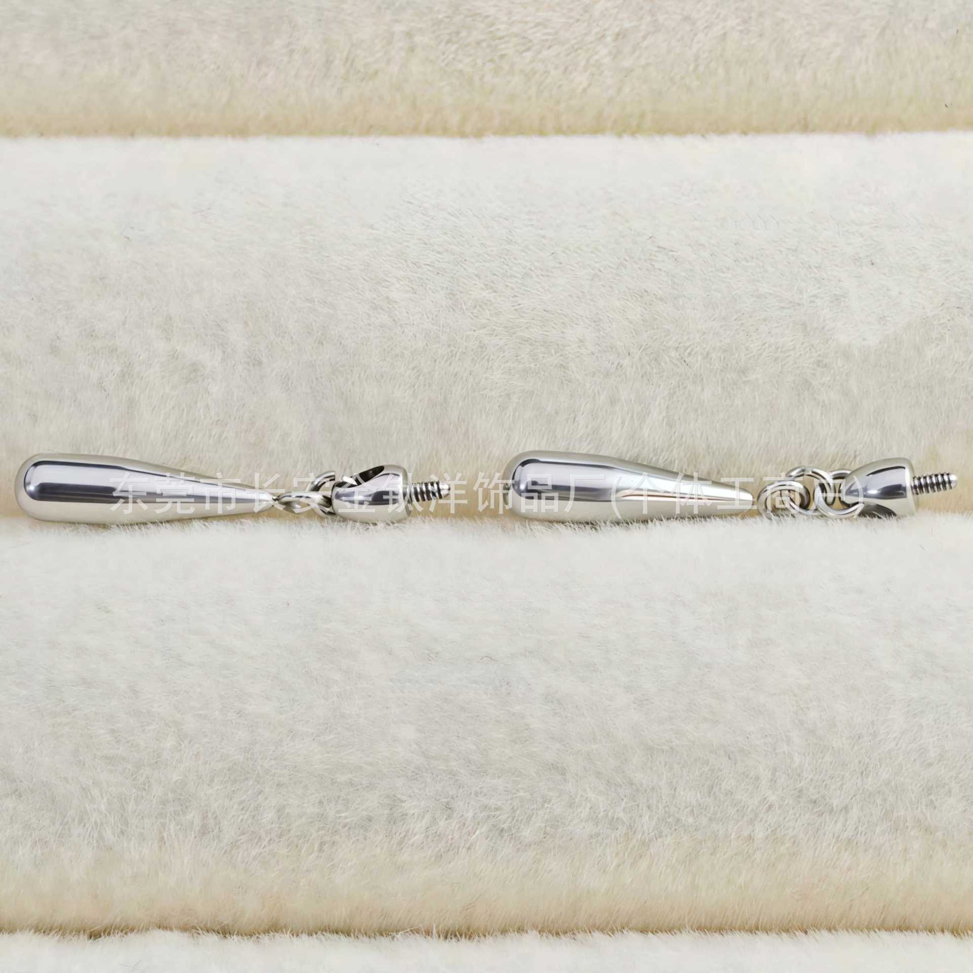 F136 Titanium Bullet Water Drop Pendant Earrings, Ear Bone Studs, Ear Canal Studs, G23 Titanium Alloy Body Piercing Jewelry detail image 7