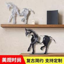厂家批发金属马雕像装饰手工现代马雕塑工艺品质雕像装饰礼品装饰