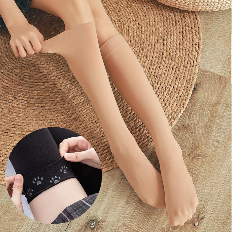 Medias de silicona sobre la rodilla calcetines de mujer calcetines de muslo antideslizantes de dispensación de terciopelo calcetines de baile de boca alta japoneses fabricante