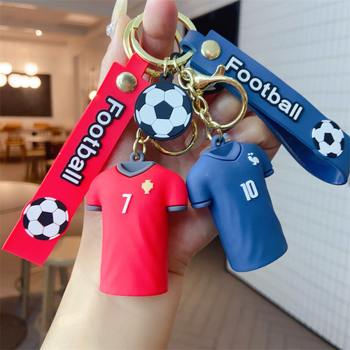  FIFA World Cup Star Player Jersey Figure Keychain Fashion Backpack Ornament Unique Creative Gift