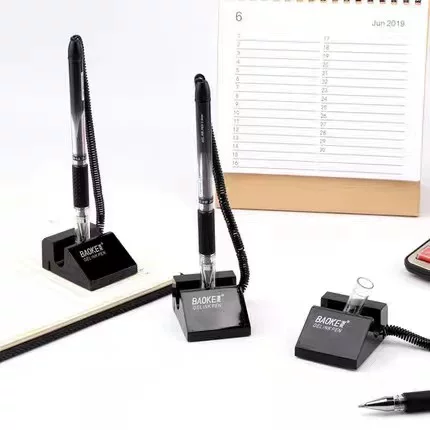 Baoke 850 middle pen with line office signature pen with rope gel pen front desk fixed pen holder anti-lost Pen artifact