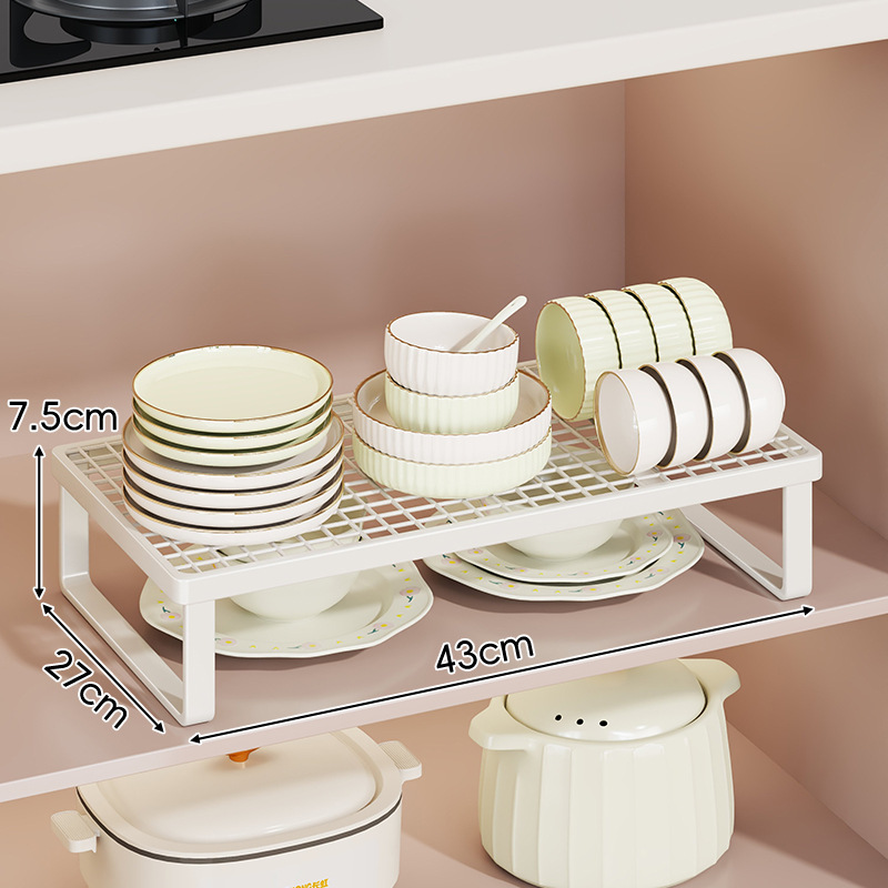 Estante Organizador Multicapa de Vajilla de Hierro Multifuncional para Cocina image 14