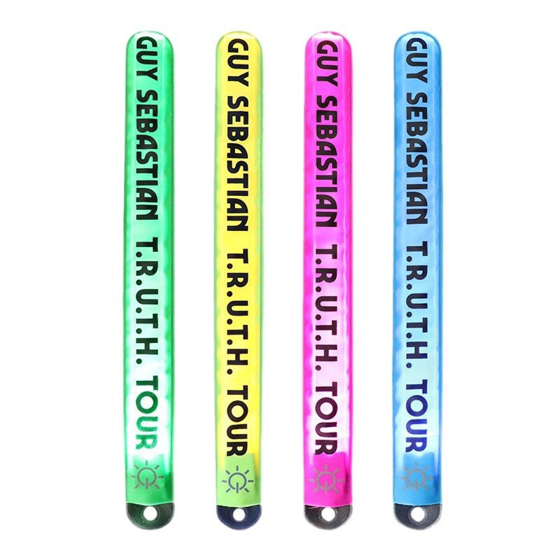 LED luminoso raqueta anillo de presión tensión anillo de nylon LED luminoso brazo banda noche luz de advertencia seguridad promoción regalo