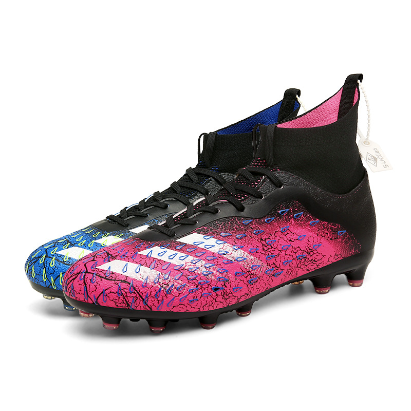 2022 transfronterizo más el tamaño Nuevo FGTF transpirable de los hombres de alta superior de uñas largas y cortas zapatos de fútbol zapatos de entrenamiento de hierba zapatos de fútbol