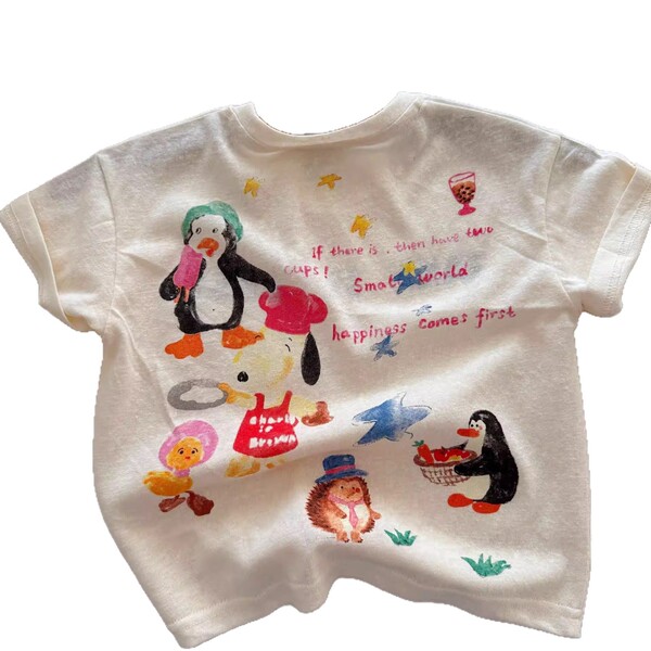 Children's cartoon summer breathable thin T-shirt