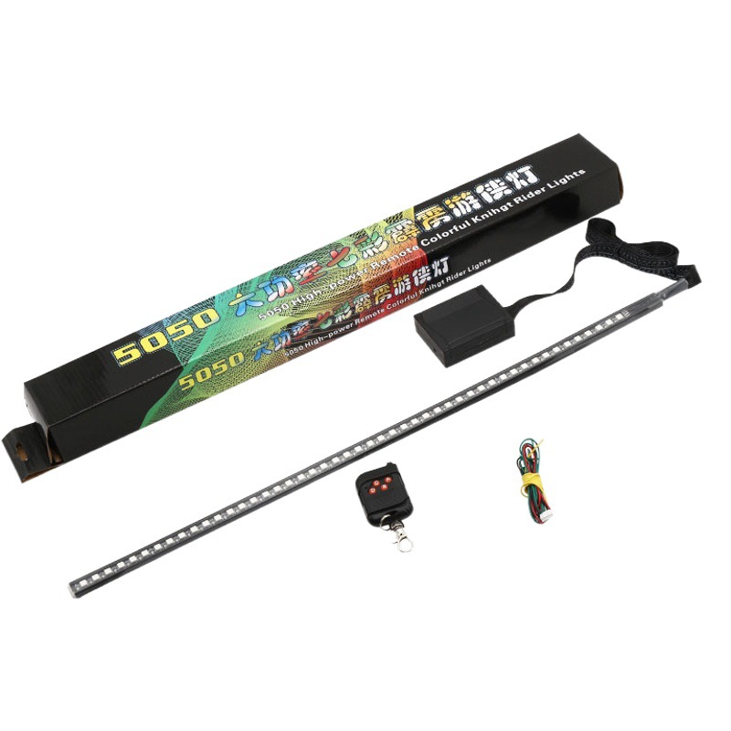 Coche LED colorido Caballero de luz de control remoto luz de exploración media red RGB 5050 48SMD trueno caballo corriendo Luz de respiración
