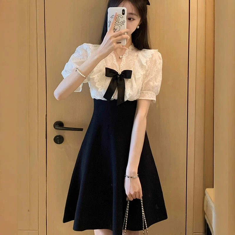 Тонкое и элегантное женское платье 2025, летнее новое стильное женское платье D1321