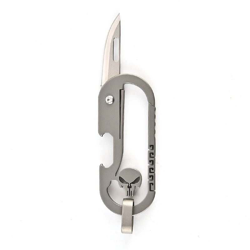 Universal keychain, handheld buckle, folding sharp pocket knife