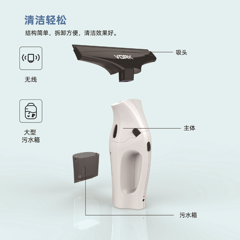 Factory Customized Cordless Handheld Rechargeable Automatic Portable Glass Cleaner Window Cleaner Wireless Multi-Function