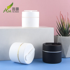 30g50g Double Layer PP New Sanding Round Cleansing Cream Bottle with Magnetic Spatula for Cleaning Clay Mask and Cream Dividing Bottle