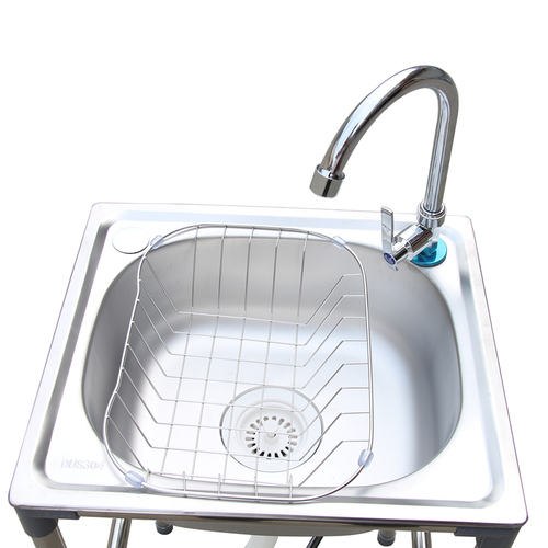 G3YN Thickened Single-Bowl Kitchen Sink with Stand, Large Single-Bowl Dishwashing Sink, Deep Washing Basin