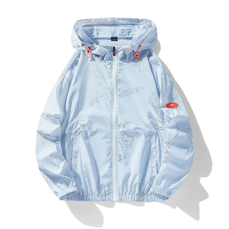 Fujian-made summer colorful reflective sun protection clothing, men's and women's styles, breathable, thin, astronaut-style, trendy Korean style.
