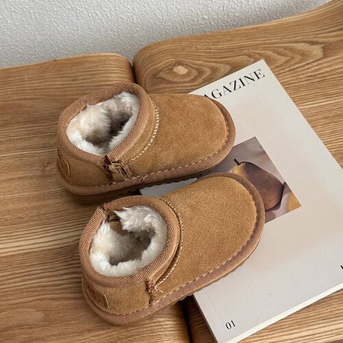 Baby Snow Boots Winter Fleece Lined Warm Kids Shoes Children's Shoes Girls Soft Sole Learning to Walk Shoes Baby Boys Cotton Shoes
