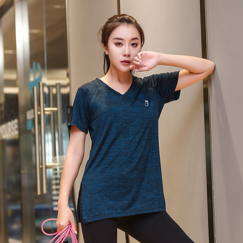 plus size yoga clothing T-shirt women's summer gym chubby girl quick-drying clothing 200kg running jacket loose exercise weight loss clothing plus size yoga clothing T-shirt women's summer gym chubby girl quick-drying clothing 200kg running jacket loose exercise weight loss clothing