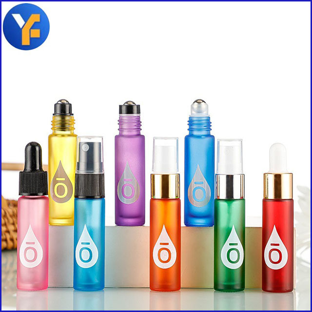10ml彩色磨砂玻璃精油滚珠瓶多特瑞喷雾瓶滴管瓶走珠瓶精油分装瓶