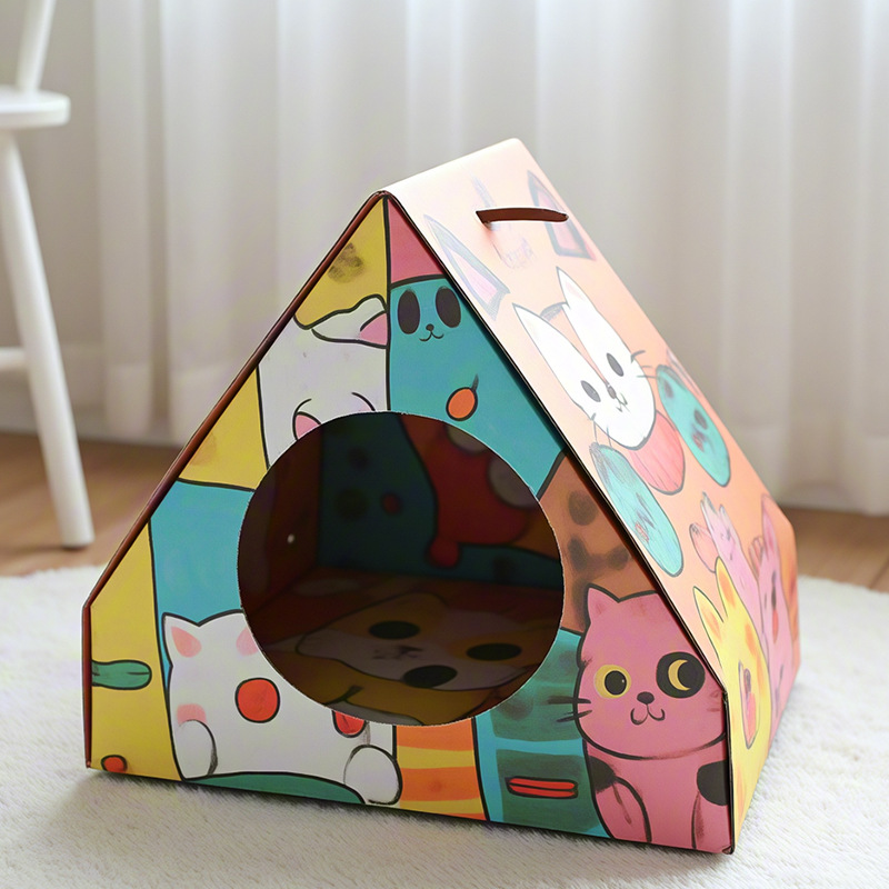 New Cat carton carton paper cat nest Cat caught board integrated…