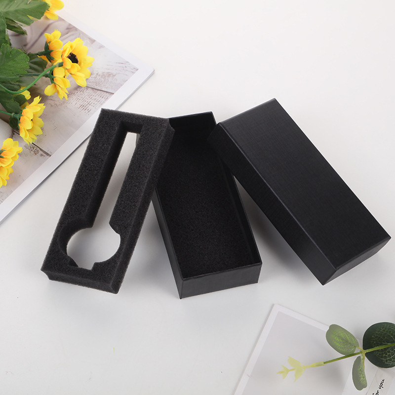 Gift Box Black Lid-And-Base Watch Box Rectangular Paper Watch Box Stylish Watch Gift Jewelry Box Trendy Jewelry