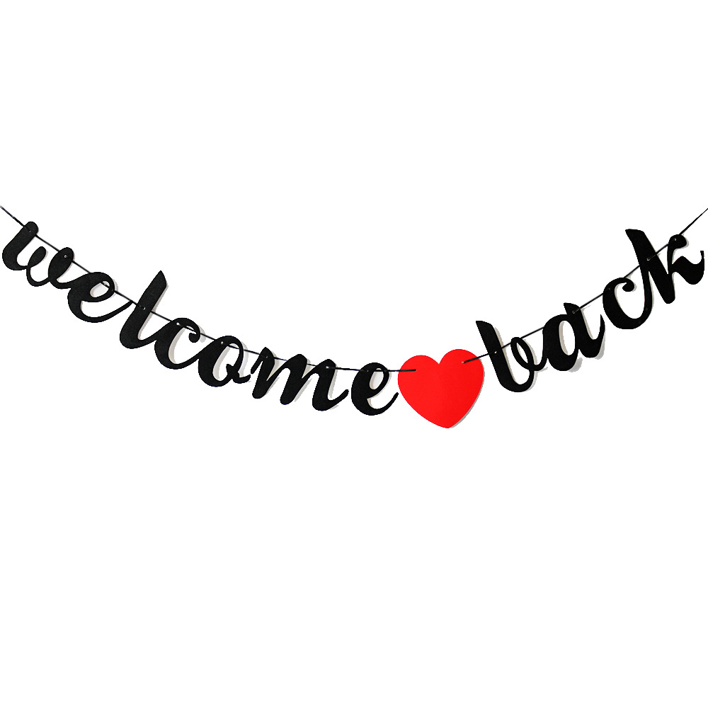 连体welcome back拉旗白底