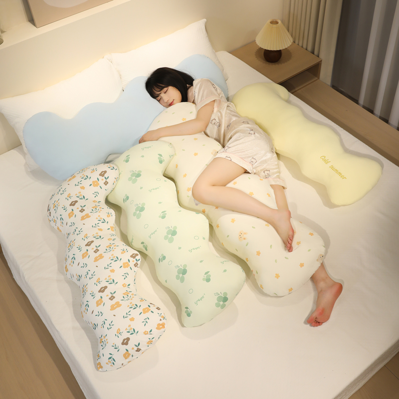 Cute sensación fría nube almohada seda ondulada juguetes de peluche largos muñecas para niñas muñecas de piernas para dormir muñecas de tamaño grande