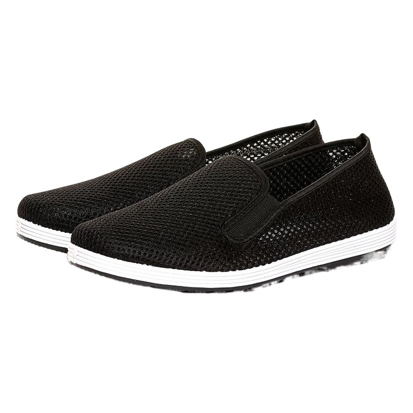 Old Beijing cloth shoes men's black shoes non-slip wear-resistant lazy shoes a pedal cloth shoes towel old cloth shoes factory outlet