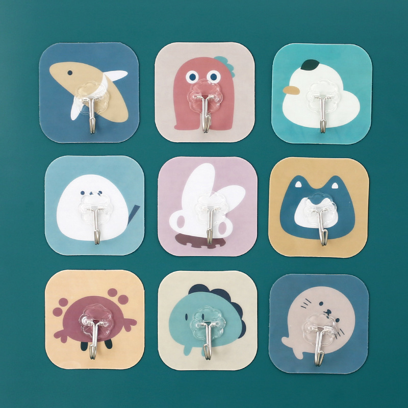 Hoje sin marcas gancho transparente acrílico sin perforación fuerte gancho adhesivo cocina plástico sin clavos gancho de fábrica