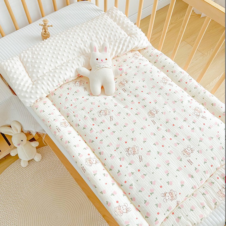 Tulip rabbit crepe cotton mattress pad