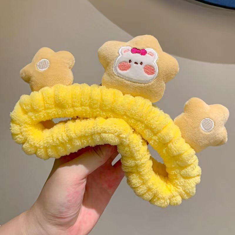 Nuevos dibujos animados miedo de lavar la cara de un perro cabello extraño cabello estrellas cabello de peluche personalidad pinzas de cabello al por mayor