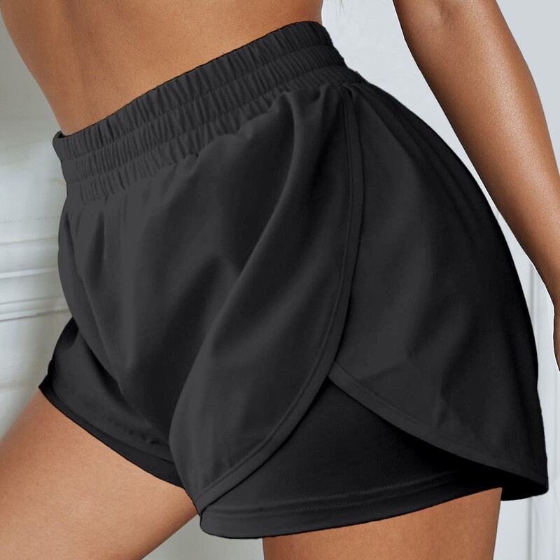 2025 New Breathable Quick-Drying Sports Shorts Women's Summer Anti-Exposure Yoga Shorts Slim Running Fitness Pants
