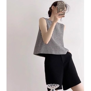 Suit Vest Jacket Women's Summer Thin High-End Elegant Waistcoat Vest Sleeveless Layered Small Fragrant Top