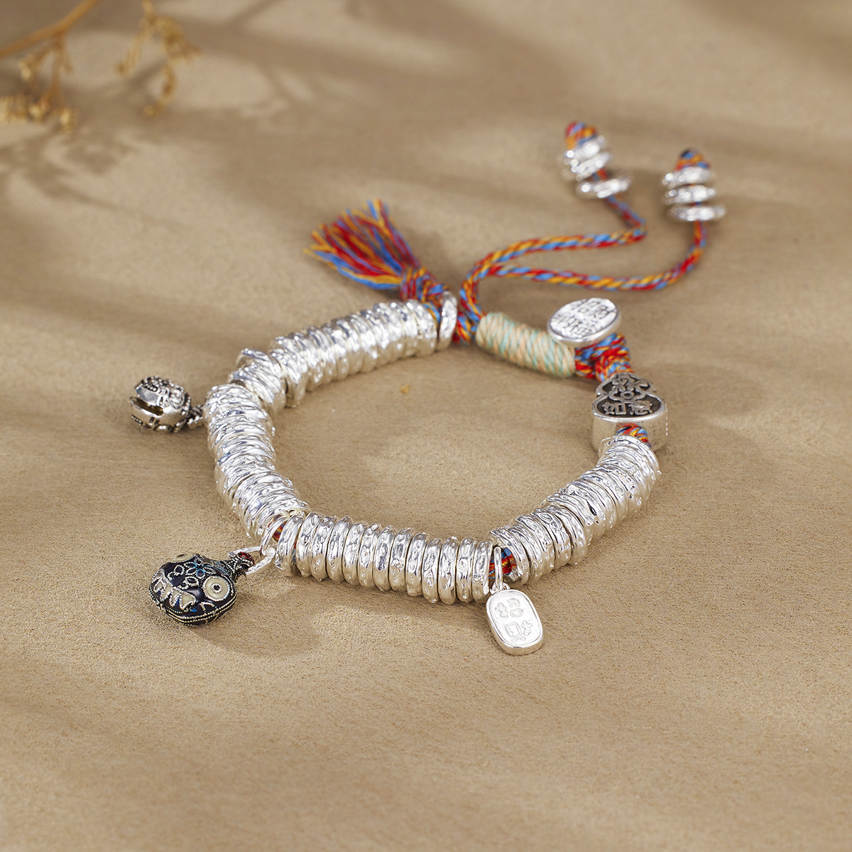 New Chinese Style Gold-Swallowing Beast Bracelet Handmade Woven Bracelet Good Luck Wealth-Attracting Unisex Universal Bracelet Niche Design