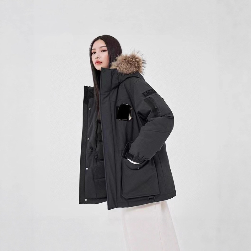 2026 Autumn and Winter New Mlb New York Yankees Short Parka Coat Couple's Hooded down Jacket Workwear