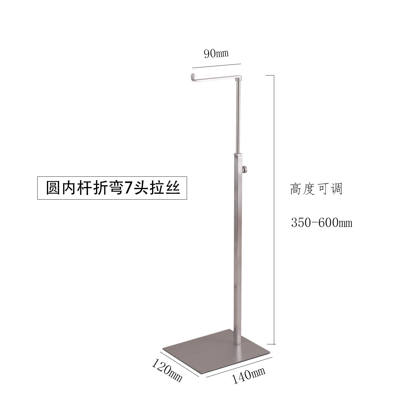 Гибка круглого внутреннего стержня, 7-головочный рисунок