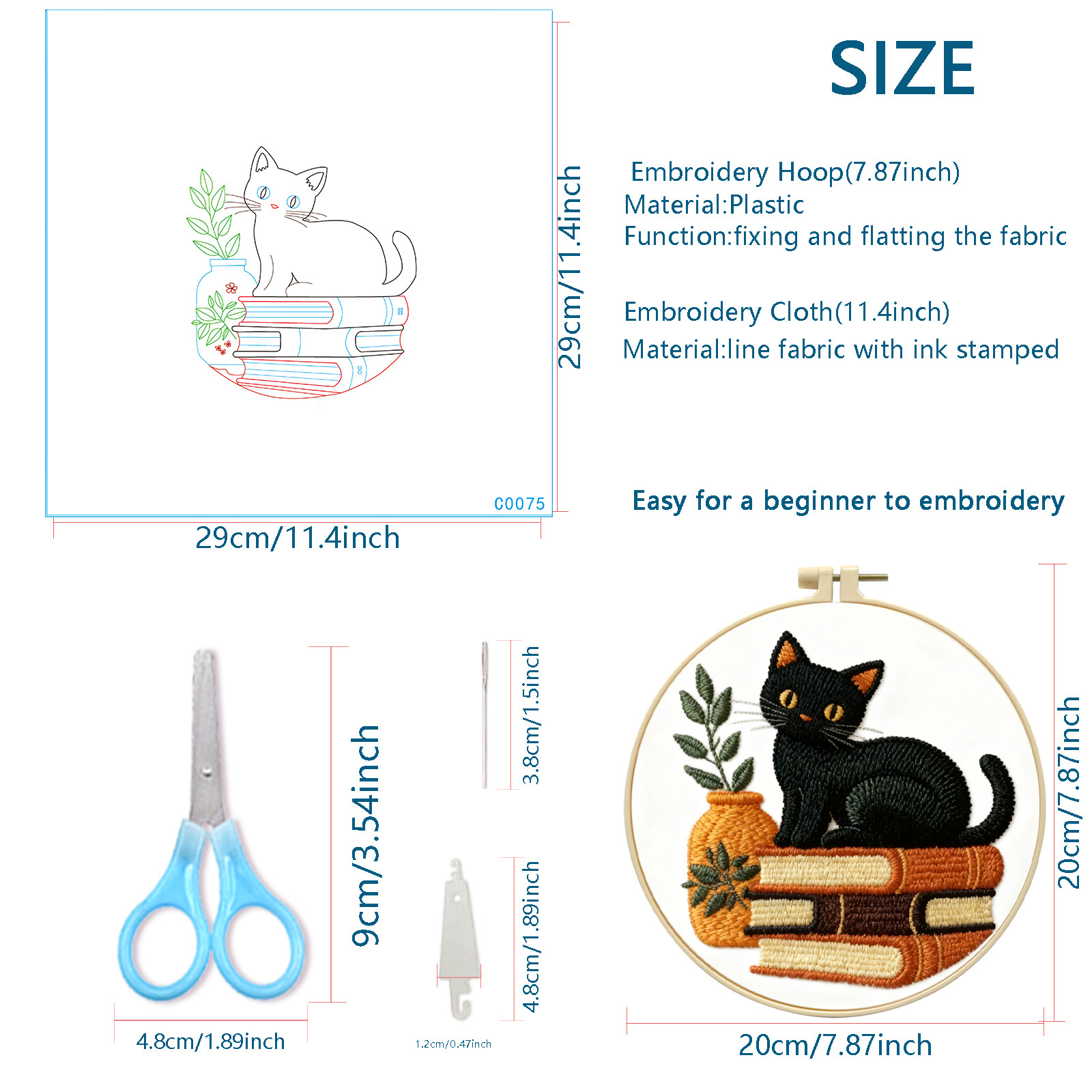 Nuevos productos transfronterizos Embroidery KIT Miao Shuxiang Embroidery Kit Material Paquete Inglés Aguja Banda de bordado