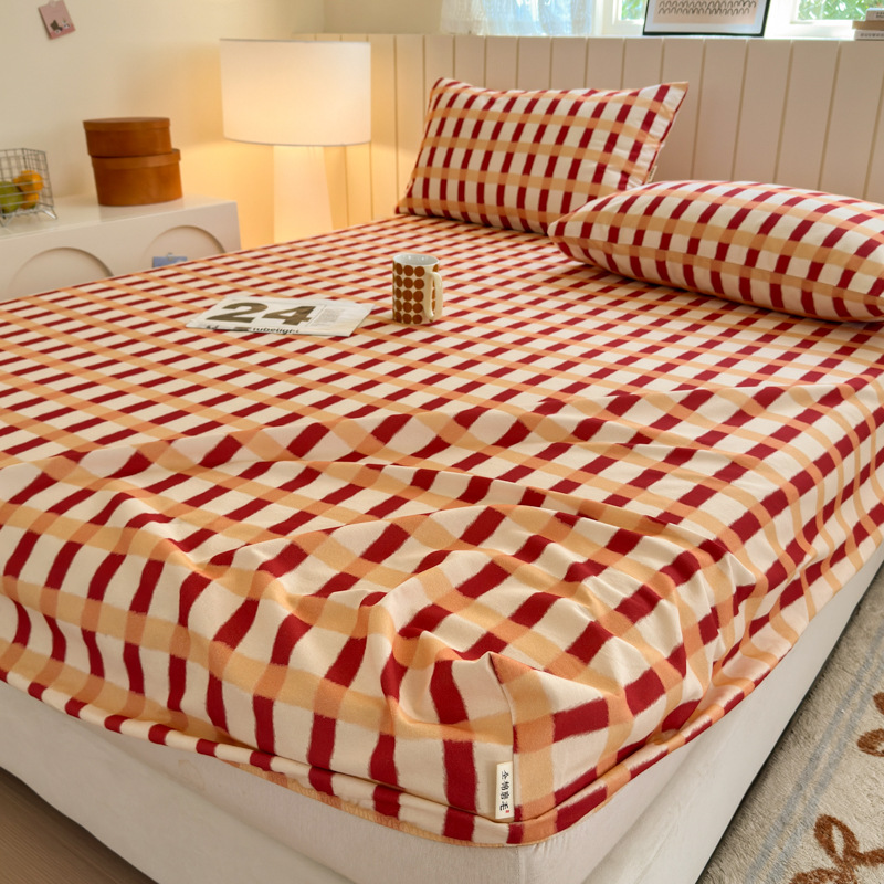 Cama de algodón grueso y molido, una sola pieza de algodón puro otoño y invierno, nueva cubierta de colchón doble