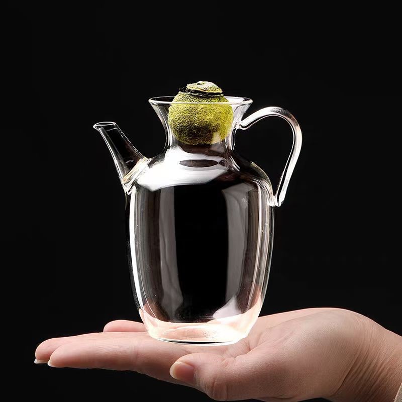 ✅小青柑泡茶壶高硼硅仿宋手执壶透明玻璃家用耐高温煮茶壶套|undefined