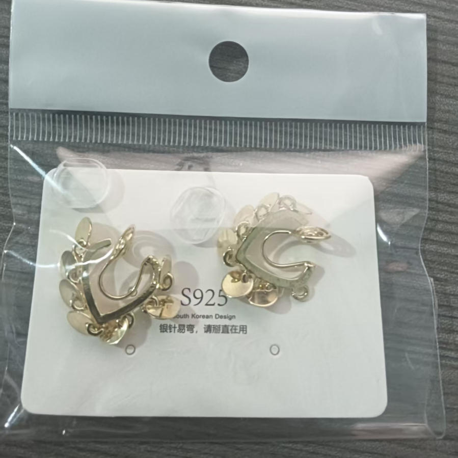 Brillante disco bordilla perilla femenina simple estilo modesto nuevo estilo personalidad versátil orejas de viaje diario