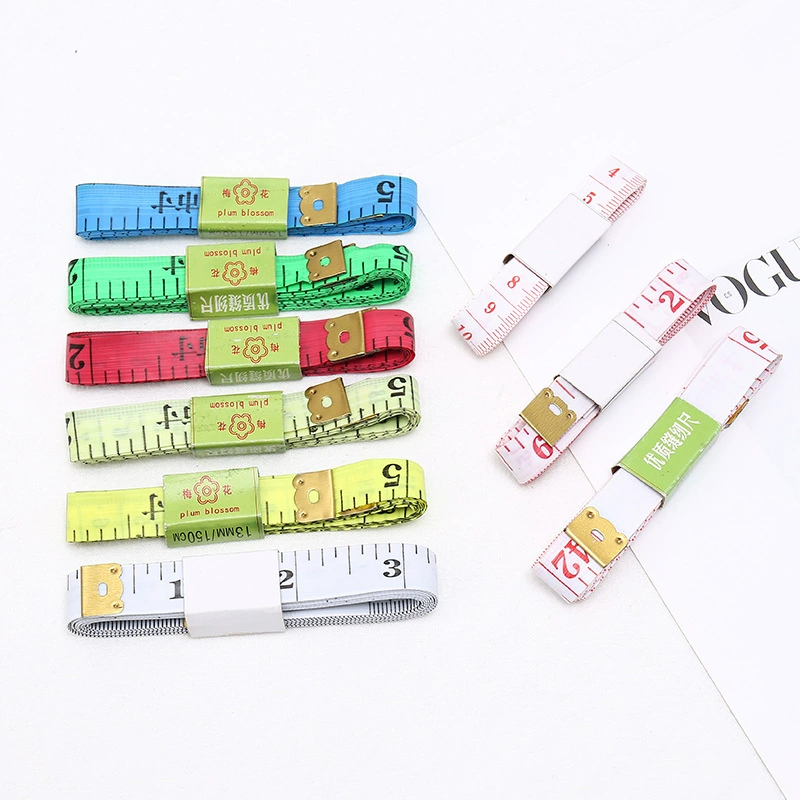 Трансграничный 1.5M цветной ПВХ мягкая линейка объем окружности талии и бюста небольшая линейка кожи портной ткани измерительная линейка