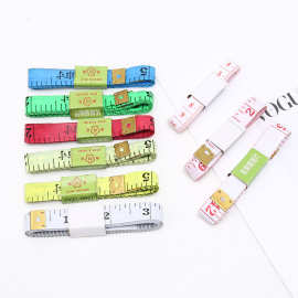 跨境1.5M彩色PVC软皮尺量腰围胸围三围小皮尺裁缝裁剪布料测量尺