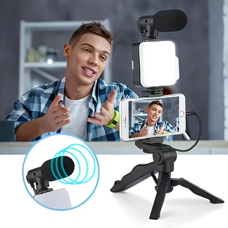 Transfronterizos venta caliente de bolsillo iluminación de escritorio belleza pierna fotografía portátil en vivo trípode de mano conferencia luz de belleza