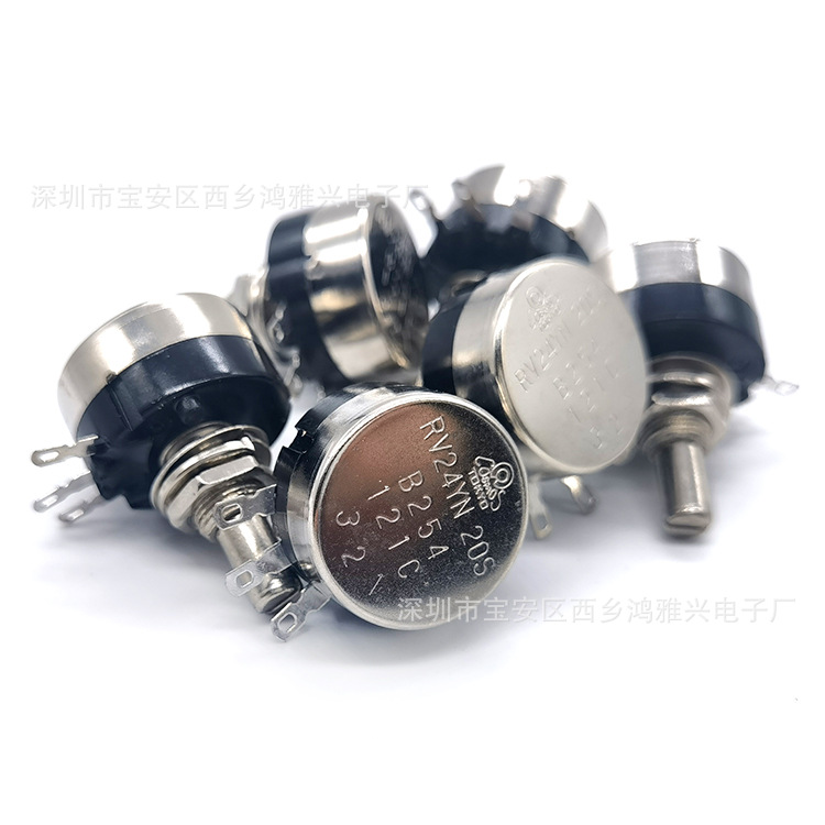 RV24YN20SB254碳膜单圈可调电位器250K变频调速 可做免焊接带线