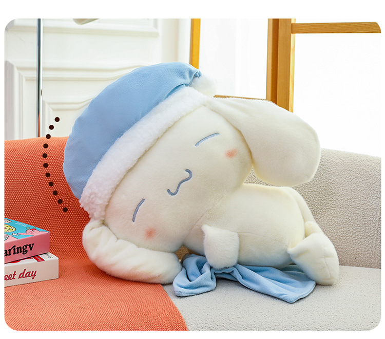 Sleeping Cinnamon Dog Doll Popular Internet Celebrity Toy Children's Soothing Companion Little White Dog Stuffed Pillow Girls' Festival