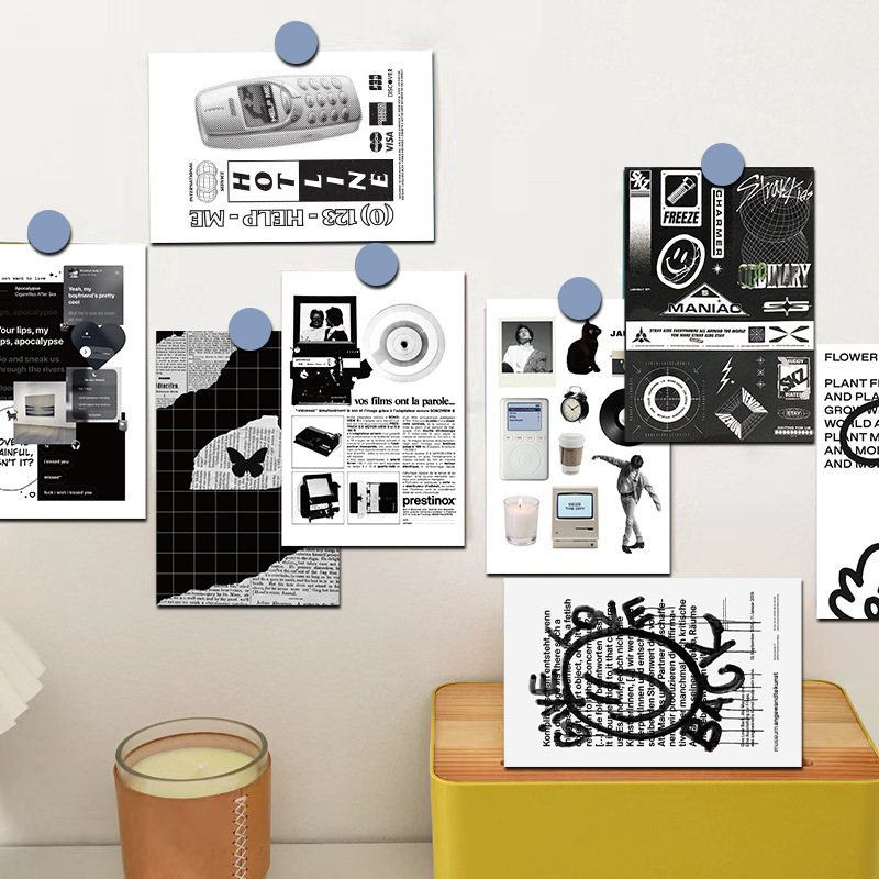 Black and White stories 10 black and white ins decorative cards Wall postcards bedroom living room bedroom decorative paintings Black and White stories 10 black and white ins decorative cards Wall postcards bedroom living room bedroom decorative paintings