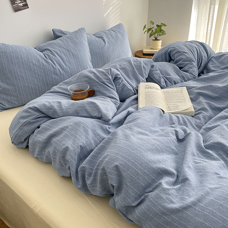 Madre y bebé clase A cama de cuatro piezas de algodón puro desnudo dormir cation engrosado sábanas de cama dormitorio Kasa tres 4 piezas de cama