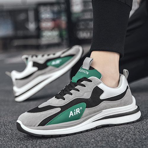 Men's Shoes  Summer New Korean Running Shoes Feiwei Breathable Soft Sole Casual Trendy Shoes Low-top Men's Sports Shoes