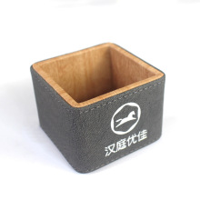 厂家批发酒店用品皮具单格茶叶盒茶包盒咖啡奶茶糖包收纳盒订logo