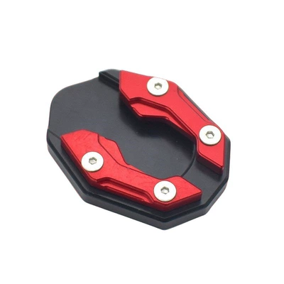 Aluminum Alloy Brace Set Electric Vehicle Foot Brace Pad Widened Skateboard Battery Pedal Motorcycle Widened Base Side Brace (Motosiklet ləvazimatları və aksesuarları) - red-slit-foot-pads