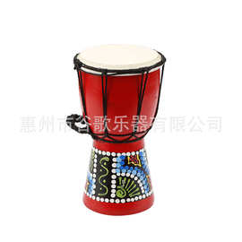 乐器   非洲鼓   四寸红色非洲鼓   图案随机