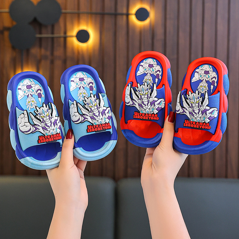Zapatillas para niños niños de verano zapatillas de dibujos animados antideslizantes para el baño doméstico para niños pequeños y medianos zapatillas de dibujos animados Ciro