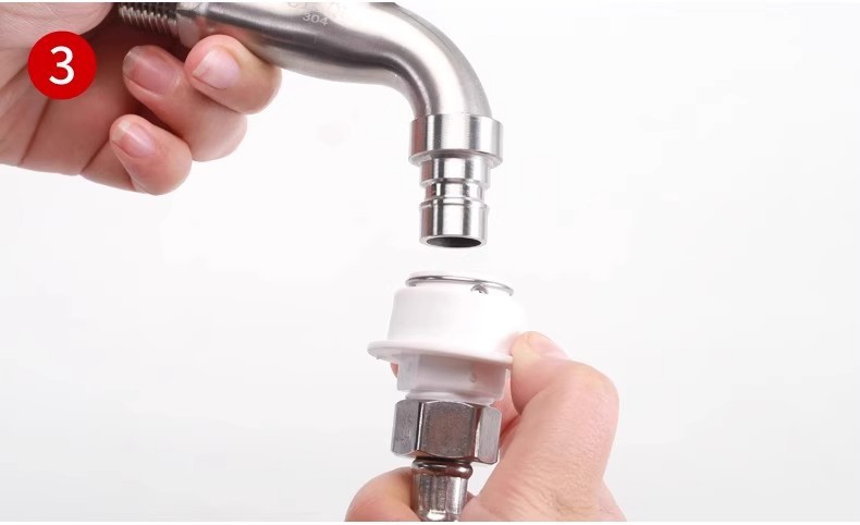 Washing machine faucet quick connector, 4-inch quick connection, external thread adapter, showerhead hose, water pipe direct plug quick connector undefined